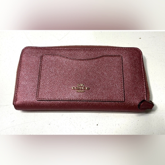 Coach Burgundy Leather Wallet - Picture 1 of 3